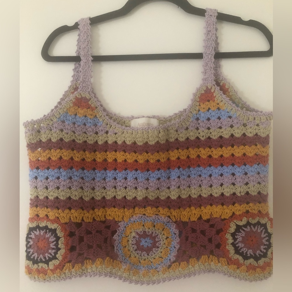 Auguste The Label Multicolor Crochet Tank Top